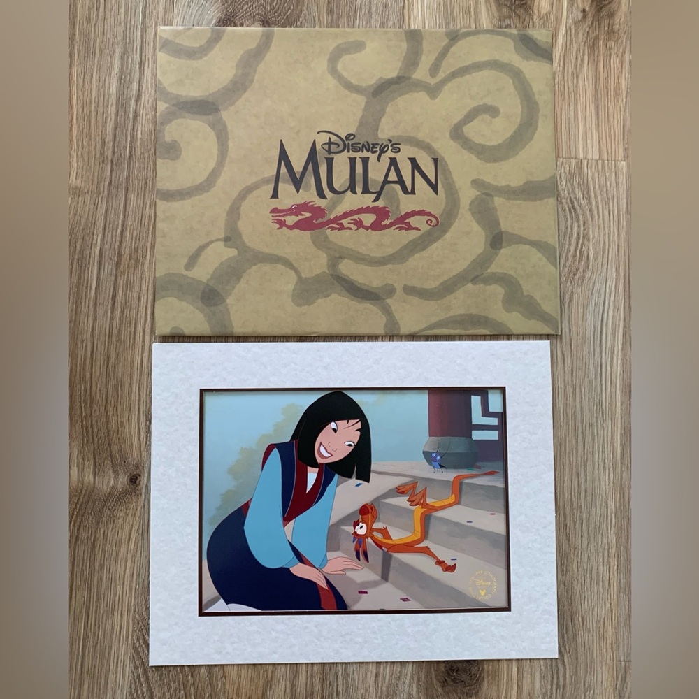 Disney MULAN Movie 11x14" The 1999 Disney Lithograph Collection Mat & Envelope